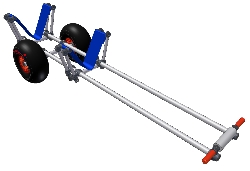 EuroTrax pour les trimarans WindRider - roues ballon pour le flotteur principal