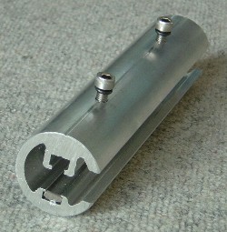 Achsverbinder 50 mm - innerliegender Aluminiumverbinder zum fluchtenden F�gen zweier Achsh�lften