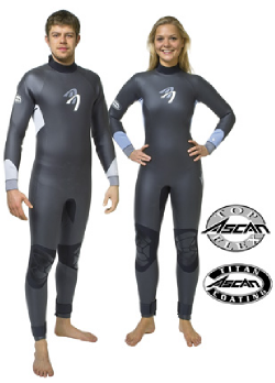 ASCAN C3 Titan - 4mm (.16in) strong prof. semi-dry Neoprene suit for men and women, titanium coating -  The ASCAN C3 Titan convinces serious aquatic athletes around the world not only with its...