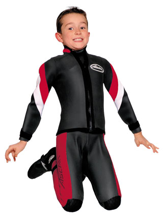 ASCAN Junior Wet - two-piece, size-adjustable smooth skin Neoprene suit for kids 2.5mm (.1in) strong