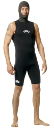 ASCAN Hoodshorty - for men and women incl. MetaliteSkin protection layer & 2mm (.08in) strong hood