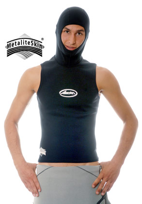 ASCAN Metalite Hoodvest - f�r Herren mit Metaliteskin Innenbeschichtung und 0,5 mm dicker Haube -  Komplett aus 0,5 mm kaschiertem Neopren mit MetaliteSkin� Innenbeschichtung.MetaliteSkin� besteht aus 0,5 mm kaschiertem Neopren...