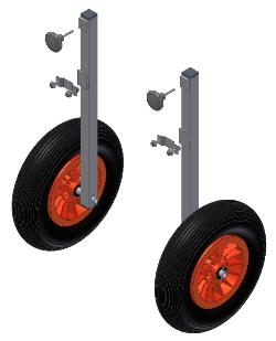 EasyRoll Budget 400x100 - Launching mechanism for rubber dinghy rear end installation -  ...featuring bigger wheels with dimensions of 400x100 mm (15.7 x 4 in).Easy and efficient -...