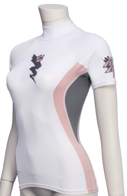 ASCAN Lycra shirt - long sleeved white-multi Lycra shirt with UV protection, 80 OZ strong for women -  Like 394, but short-sleeved.Lycra shirts are very useful when it comes to additional protection against...
