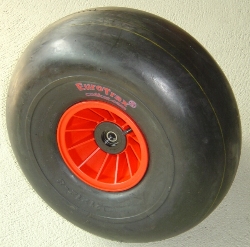 EuroTrax balloonwheel - 21x12-8 smooth - red HiSpeed rim