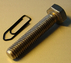 M8 x 40-DIN 931-V2A - stainless steel Allen screw, length of shaft 40 mm, thread all the way