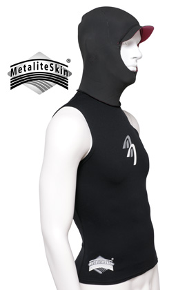 ASCAN Metalite Hoodvest Comfort - With protective front cap and holes at ears to improve hearing