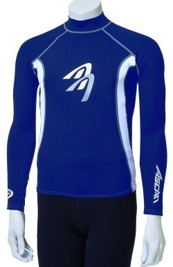 ASCAN Lycra shirt - long sleeved blue Lycra shirt with UV protection, 60 OZ strong for kids