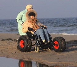 cadWeazle Trike upgrade kit for standard wheelchairs - balloonwheels for difficult terrain