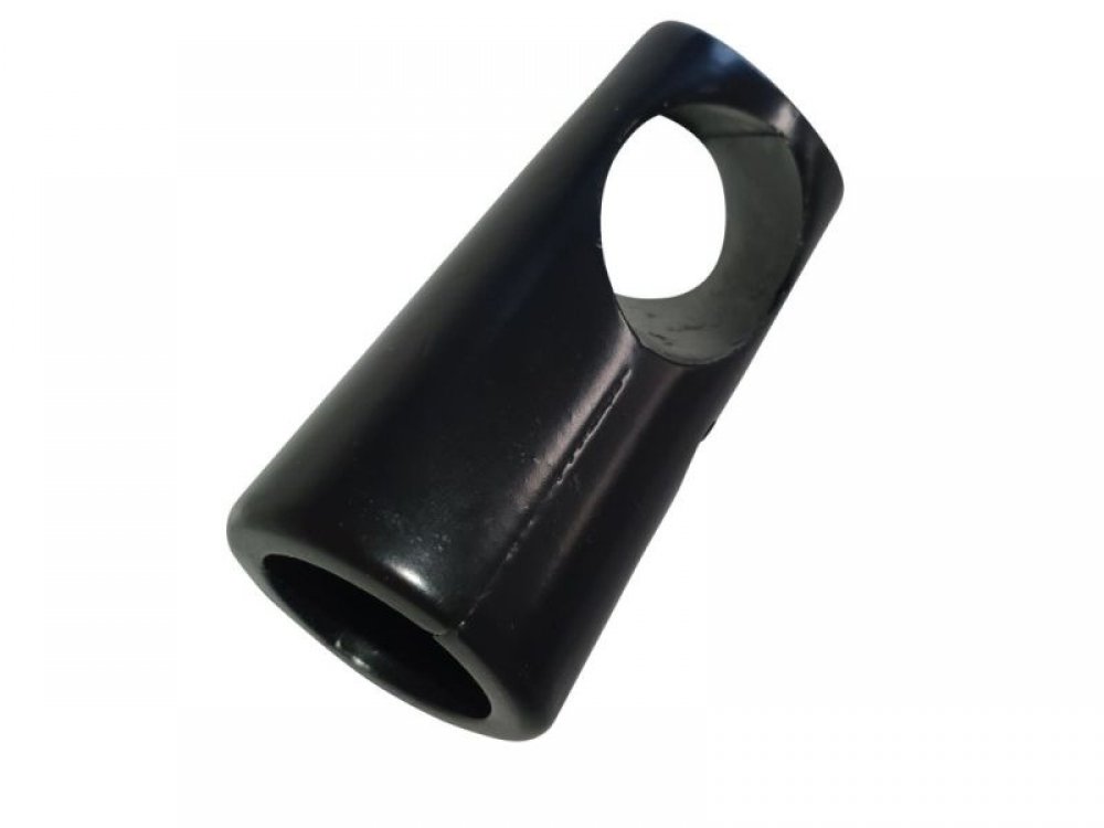  Tube connector aluminum for 35mm round tube, 2 connections, black coated