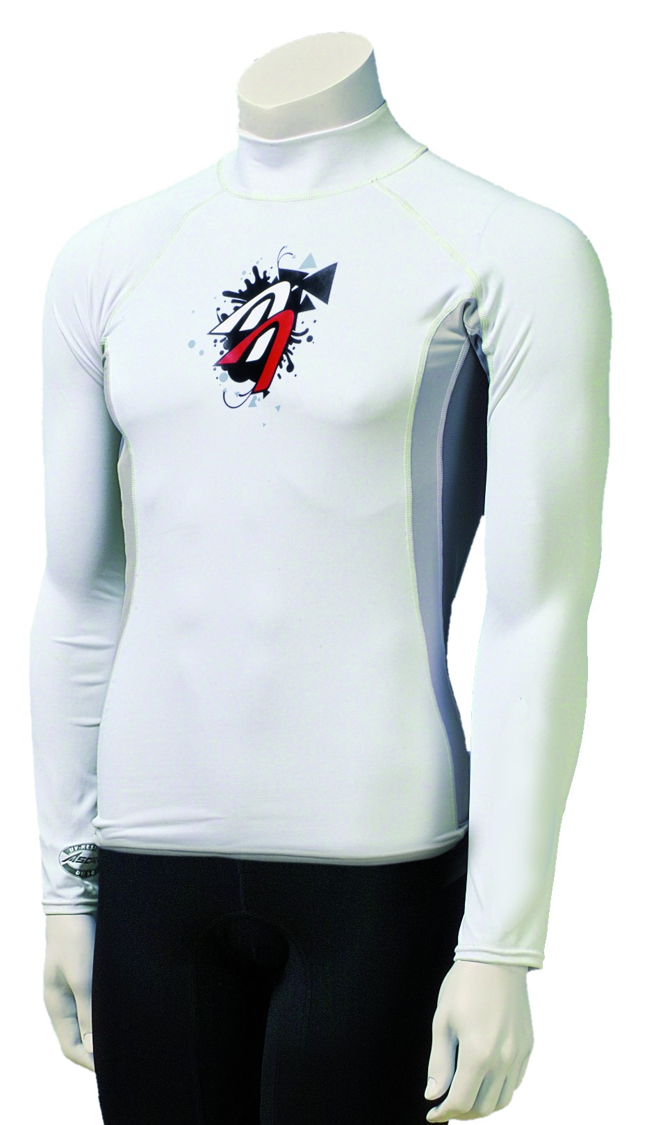 ASCAN Lycra shirt - long sleeved white Lycra shirt with UV protection, 60 OZ strong for men 