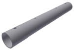Spare axle for UniTrax launching trolley, measurement: 50x2,5x410 mm, anodized aluminium