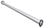 Shaft for keel roller, incl. split pin-O-ring-assembly