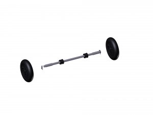 Keel roller upgrade 180x40x20mm with axle incl. mounting material