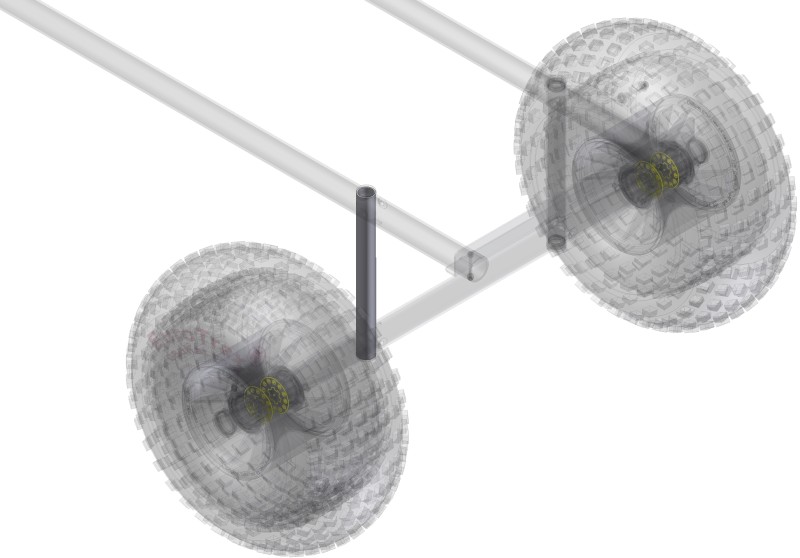 Aluminium Rahmenrohr 35x2,5x349 mm - Stempelrohr - eloxiert, seewasserbest�ndig, leicht und stabil