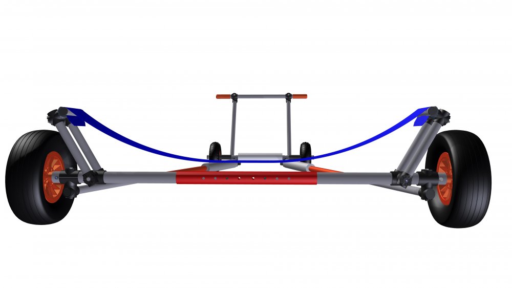 BeltStar Dinghy trolley with broad strap for 420, 470