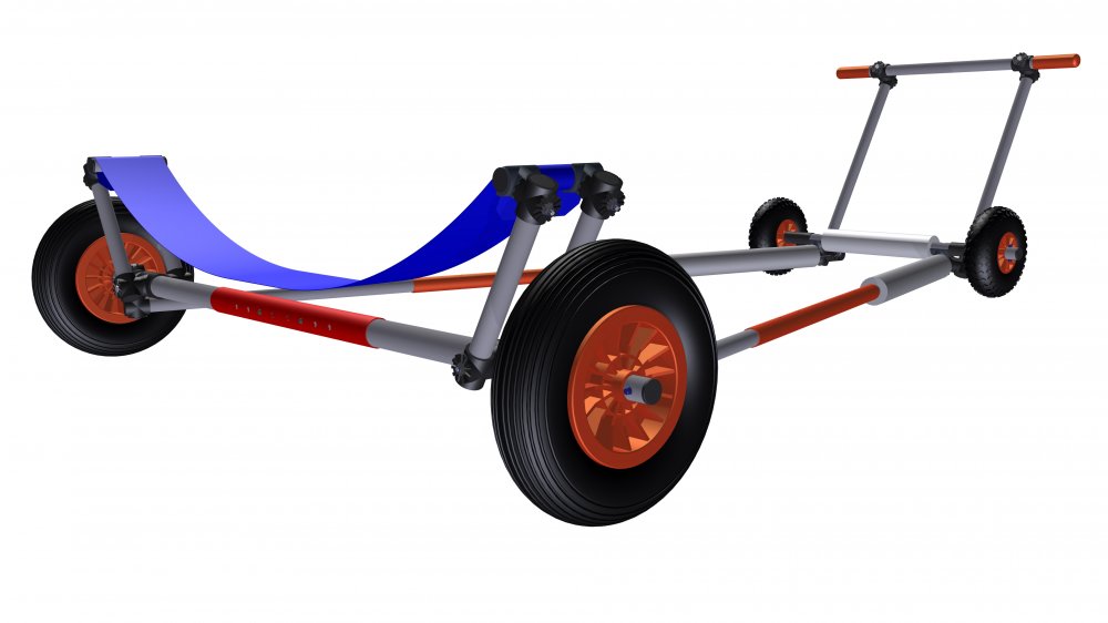 BeltStar Dinghy trolley with broad strap for 420, 470