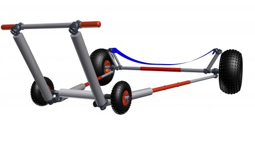 BigFoot-Jollenslipwagen mit breiter Gurtauflage, Tragkraft bis 150 KG