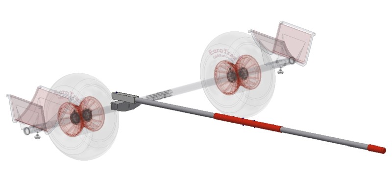 Deichsel 50 - die Erg�nzung f�r Ihren EuroTrax, teilbar und l�ngeneinstellbar, max 2700 mm