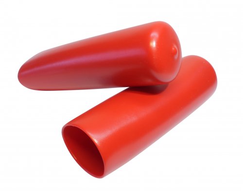 Endkappe, rot, 35x120 mm aus Weich-PVC
