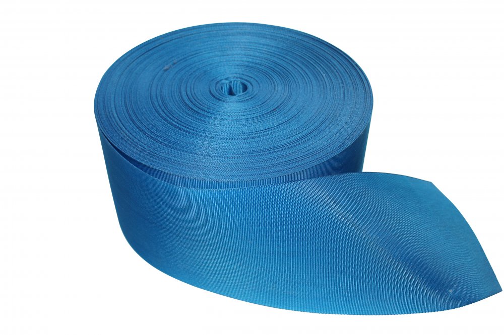 Gurt, blau - 160 mm breit, impr�gniertes Polyester - PU beschichtet - METERWARE