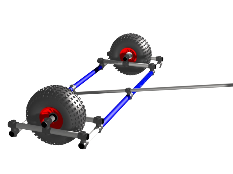 Pedalo ET Pedal boat trolley with balloon wheels