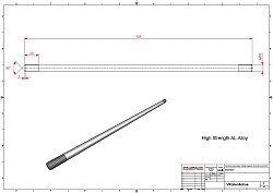 Tragbolzen f�r V-Rumpfst�tze - RD10x328mm, 2xM10 