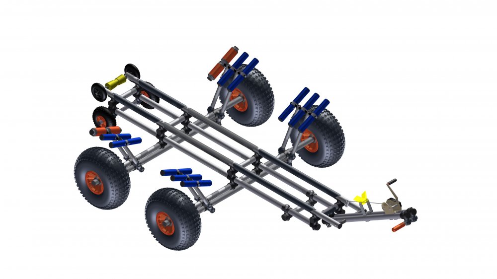 RIB Trax 1x4 - EuroTrax-Slipwagen f�r gr��ere Schlauchboote bis 250 KG
