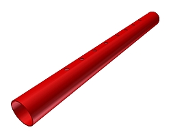 Schiebeh�lse 55x2x596mm f�r 50 mm Rundrohr