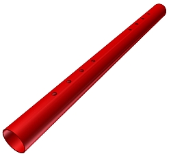 Schiebeh�lse 55x2x995 mm f�r 50 mm Rundrohr - verl�ngert Deichsel- und Achsrohre, gepulvert RAL3000