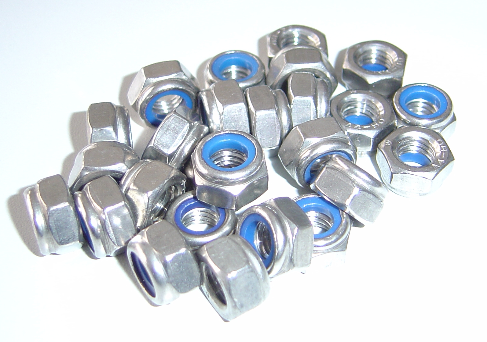 Screw nut M8, V4A selfsecuring screw nut M8 wrench size 13 mm