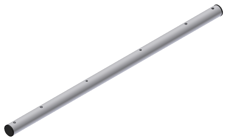 Sonderachse 1x2/1x4/1x6/Proline - Abmessungen: 50x4x1496mm fertig bearbeitet - Aluminium eloxiert