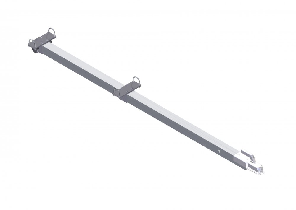 Trailer tongue for tow hitch connects cadMover to your JetTrax1x6